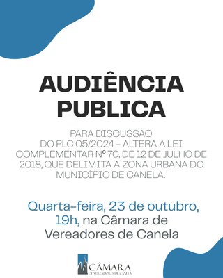 EDITAL 13/2024 - Audiência Pública