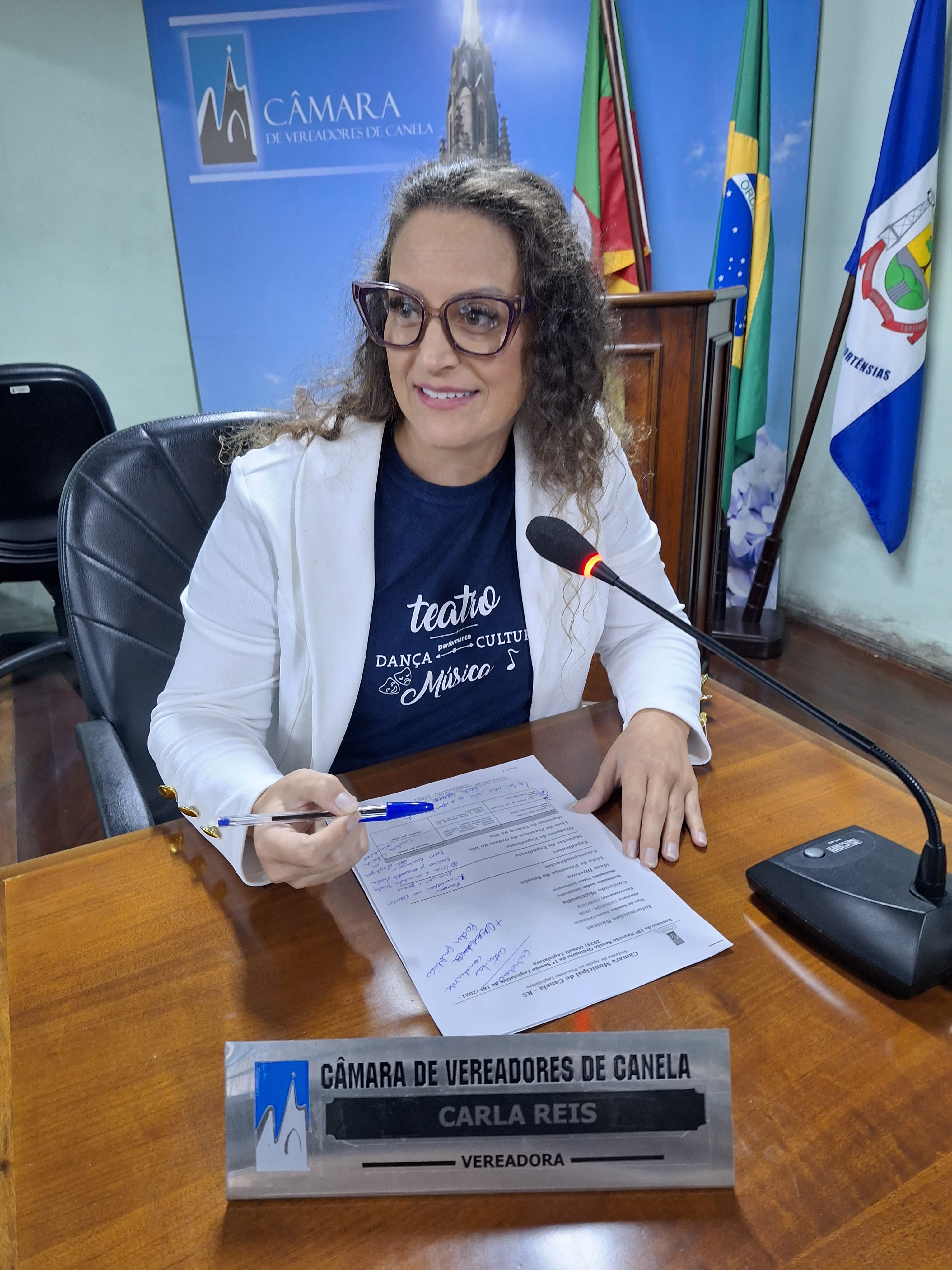 Carla Reis comemora aprovação do Plano Municipal Cultura